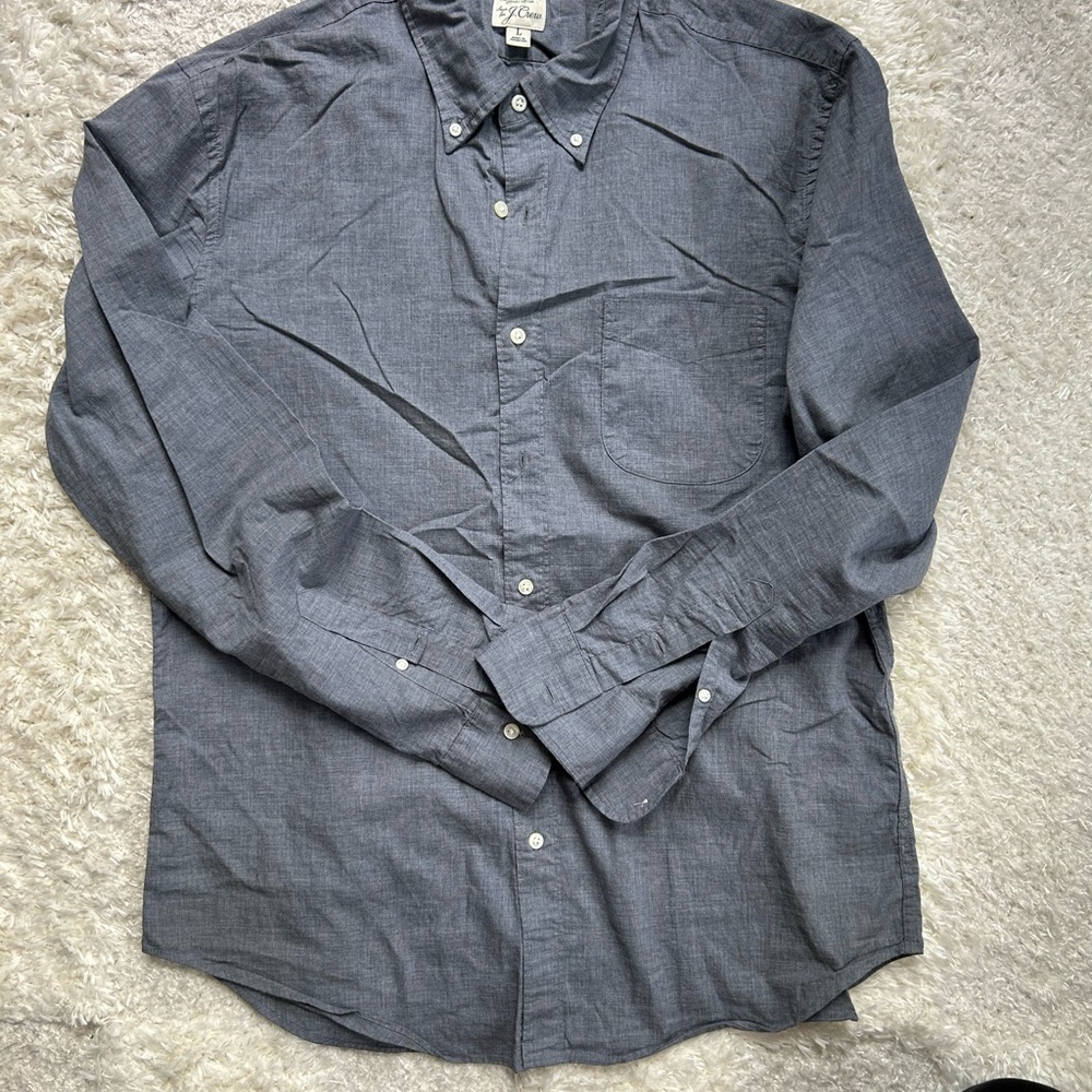 J. Crew Button Down Shirt with Traditional Collar Bundle of Teo